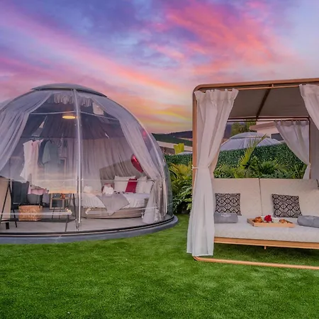 Luxusní stan Experiencia Burbuja Con Jacuzzi Privado, Piscina Y Vistas Al Mar Guía de Isora