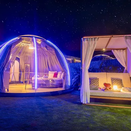 Experiencia Burbuja Con Jacuzzi Privado, Piscina Y Vistas Al Mar Luxury tent
