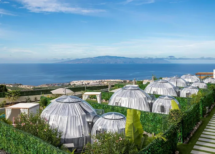 豪华帐篷 Experiencia Burbuja Con Jacuzzi Privado, Piscina Y Vistas Al Mar