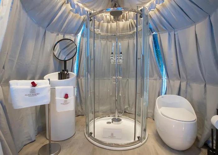 豪华帐篷 Experiencia Burbuja Con Jacuzzi Privado, Piscina Y Vistas Al Mar *