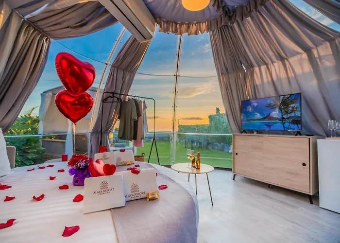 豪华帐篷 Experiencia Burbuja Con Jacuzzi Privado, Piscina Y Vistas Al Mar *