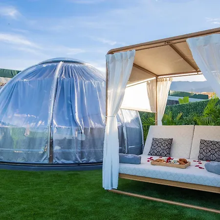 Experiencia Burbuja Con Jacuzzi Privado, Piscina Y Vistas Al Mar